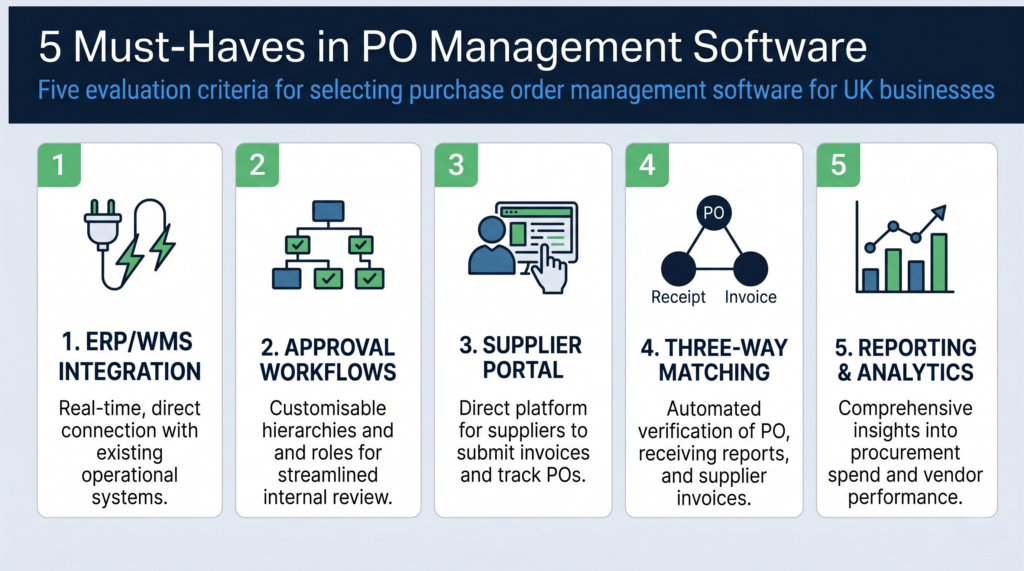 Five evaluation criteria for selecting purchase order management software for uk businesses | clarus wms Five evaluation criteria for selecting purchase order management software for uk businesses